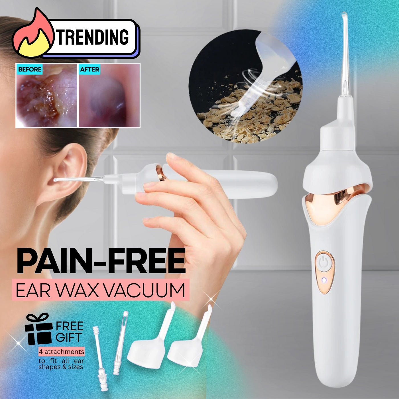 🔥LED Visible Earwax Vacuum – Safe Gentle Cleaning for Adults & Kids