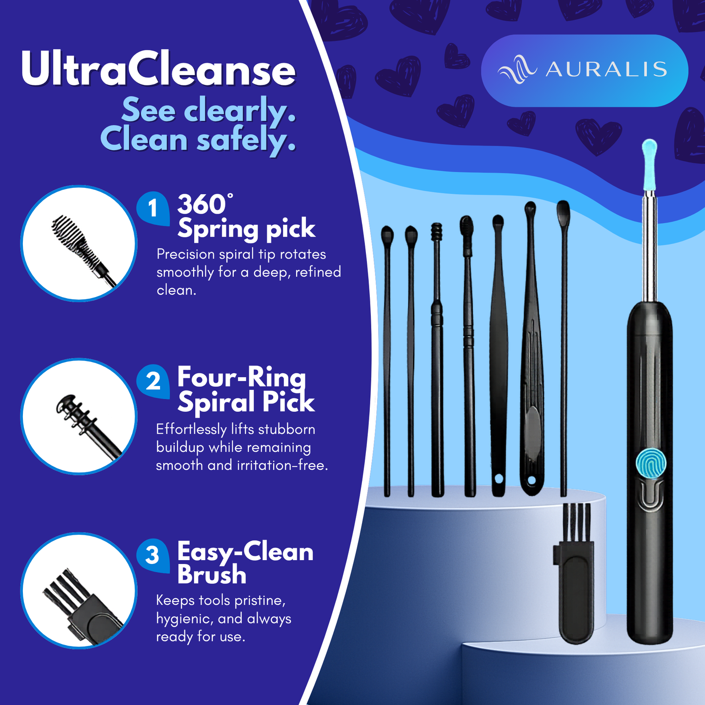 👁️ Visual Ear Wax Remover | Flexible In-Ear Camera Cleaner